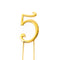 GOLD Cake Topper (7cm) - NUMBER 5 BG-GOL-LNUM5