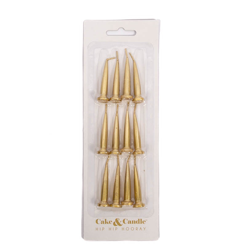 GOLD Bullet Candles (Pack of 12)  CC-GOLD12