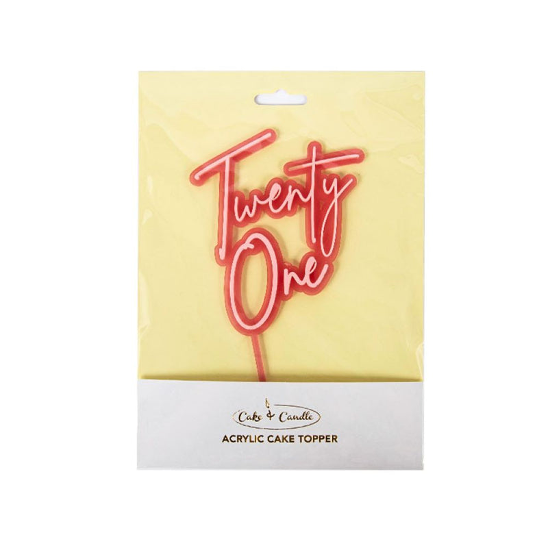 Layered Cake Topper Pink Opaque / Pink - Twenty One cc-lpocto