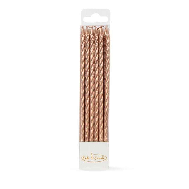 SPIRAL Cake Candles GOLD (Pack of 12) CC-SPIGLD