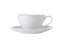 MW White Basics Coupe Breakfast Cup and Saucer 400ML FX0139