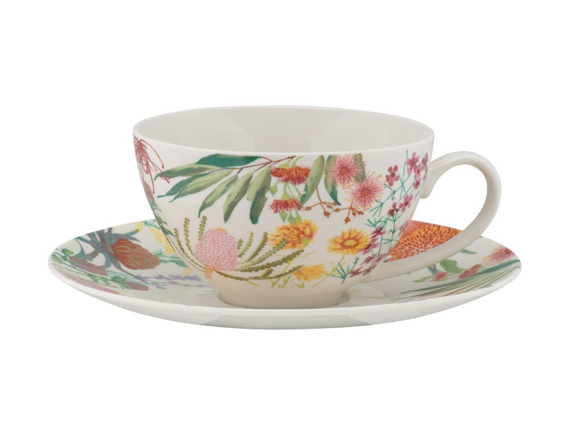 MW Royal Botanic Gardens Native Blooms Coupe Breakfast Cup & Saucer 400ML  II0197
