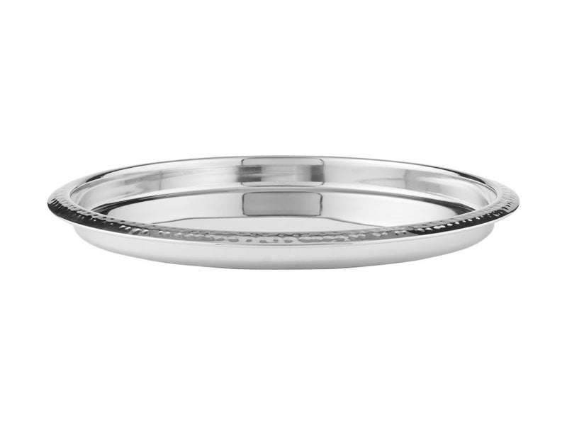 Cocktail & Co Lexington Hammered Round Tray 35.5 x 2.5cm Silver MF0057 Gift Boxed RRP $69.95