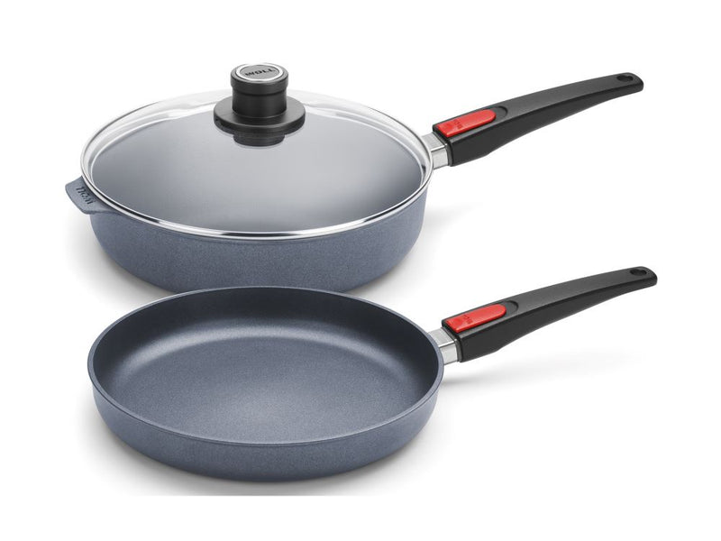Woll Diamond Lite Detachable Handle Induction Frypan 28cm Saute 28cm with Lid Gift Boxed WOLL420 RRP $799.95