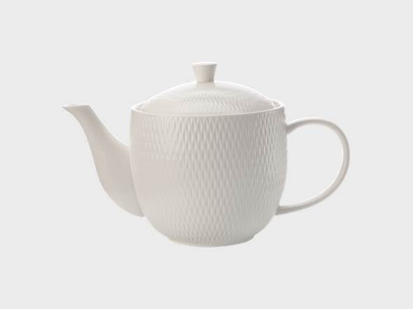 MW White BasicDiamonds Teapot 800ml Gift Boxed DV0064