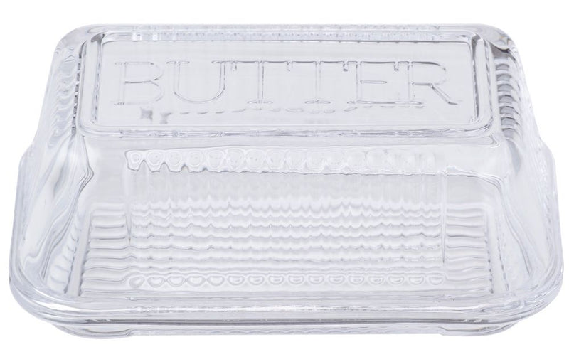DW Retrto Butter Dish 17x10x7cm Clear DES0462